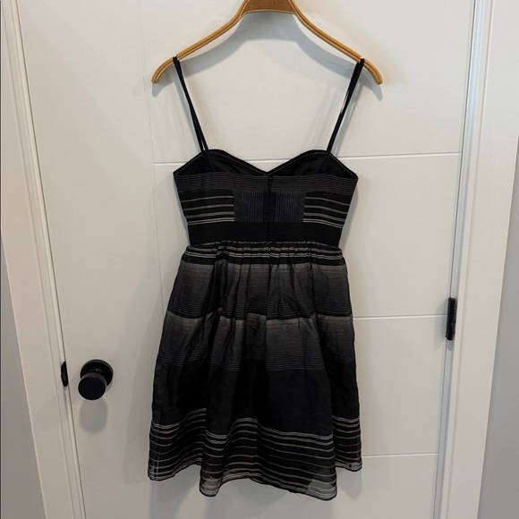 BCBGMaxaria Black Striped Spaghetti‑Strap Dress size 0 - Picture 6 of 9